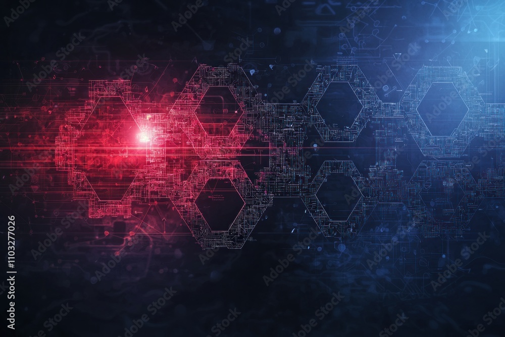 Poster digital innovation technology abstract background graphic design futuristic geometric shapes for tec