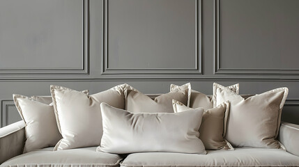 Modern style interior design 3d illustration