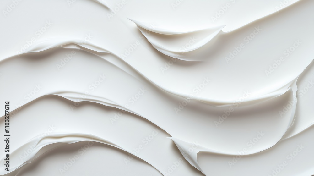Poster textured white surface with smooth waves showcasing artistic style and depth