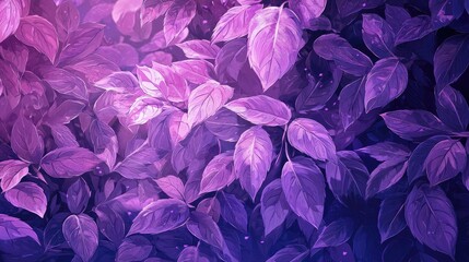 Close-up of Lush Purple Leaves with Artistic Texture