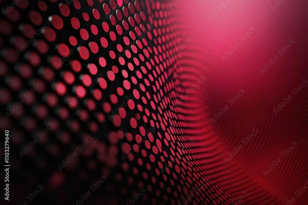 Aufkleber dynamic red wave pattern abstract art digital design vibrant environment close-up view modern aesthe