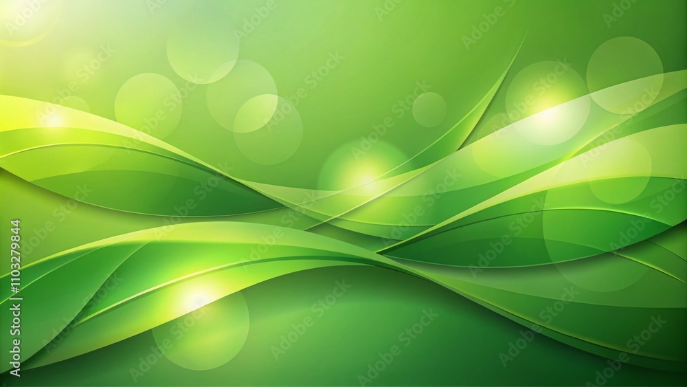 Poster abstract green background with minimalist design for modern aesthetic, featuring soft textures and s