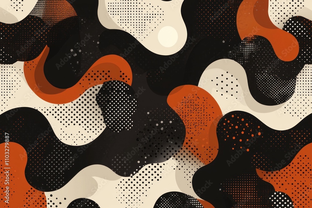 Poster abstract art design with bold colors and patterns digital graphics modern aesthetic creative environ
