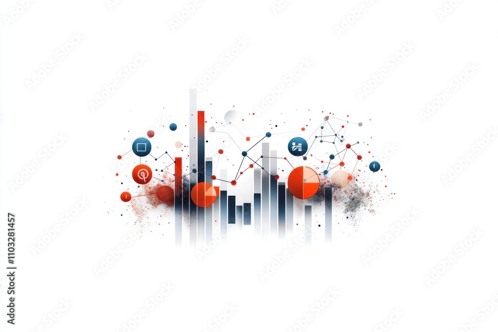 Poster data visualization trends tech industry infographic digital environment abstract viewpoint innovativ