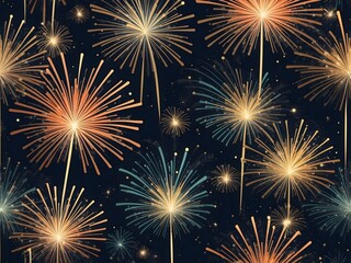 Naklejka premium fireworks background