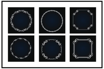 White, Golden, and Black Luxury Mandala Design on Black Background
