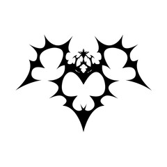 Stylized Cybersigil Floral Illustration