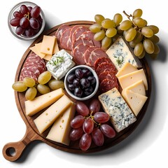 Cheese and fruit breakfast dish