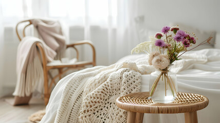 Modern style interior design 3d illustration