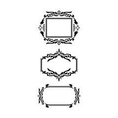Vintage Ornamental Frames and Borders – Retro Ornate Design Set
