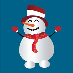 snowman with hat, Snowman3d Vector Art illustration, Frost ice Happy Cute Snowman For Christmas Xmas 2024