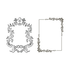 Vintage Ornamental Frames and Borders – Retro Ornate Design Set
