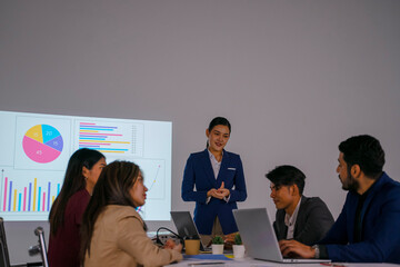 White collar worker are meeting at office.