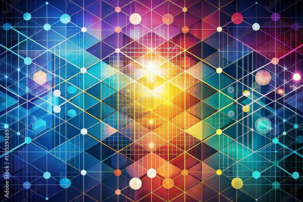 Poster abstract technology background featuring geometric shapes in a stylish pattern for modern design and