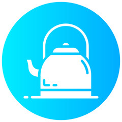 Obraz premium kettle round glyph vector icon