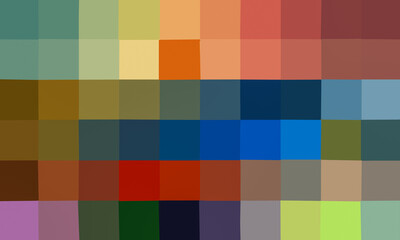 abstract geometric colorful palette background, square panel colors