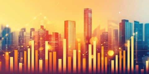 Obraz premium Elegant Corporate Towers: A Modern Finance Hub Shaping the Skyline of Tomorrow's Business Landscape