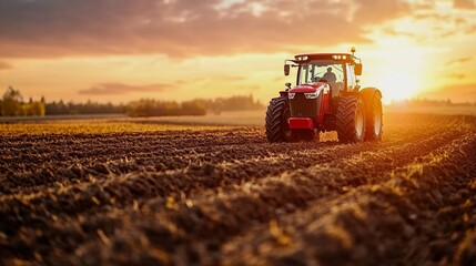 Obraz premium Sustainable agriculture: farmers implementing eco-friendly practices to protect the land