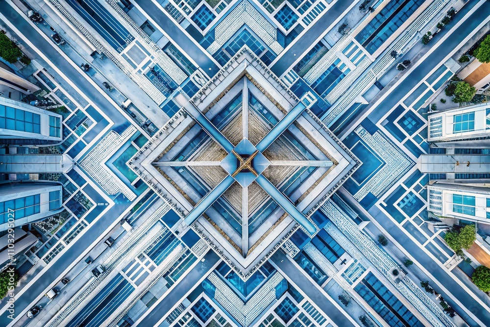 Poster abstract white, blue, and gray background with intersecting lines in a classy geometric design captu