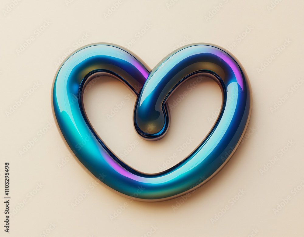 Poster Iridescent Heart