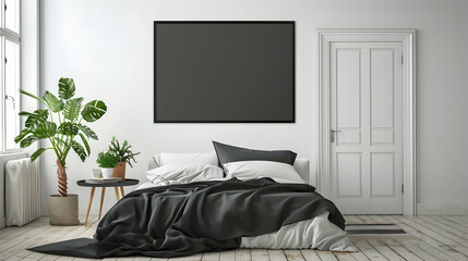 Modern style interior design 3d illustration