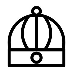 Traditional chinese hat - clean and modern chinese icon.