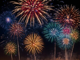 beautiful fireworks background. elegant background