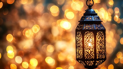 Fototapeta premium Elegant Ramadan Lanterns and Islamic Architecture Patterns for Festive Celebrations