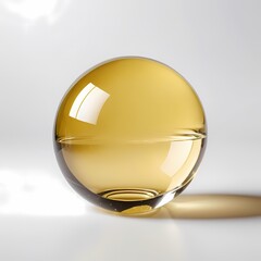 Luxurious Gold Sphere Isolated in 3D