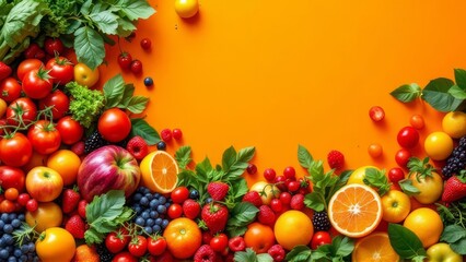 Mockup: vibrant orange bag, brimming with delicious food.