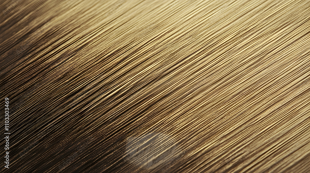 Aufkleber close-up of a diagonally lined metallic gold surface. the texture is finely brushed, creating a subt