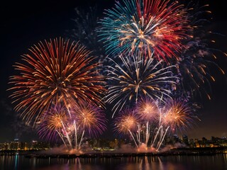 beautiful fireworks background. elegant background
