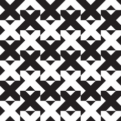 Abstract background geometric lines of X letter logo repeating. Vector seamless pattern with monochrome colors. ready to use for textile, cloth, wrap and other.