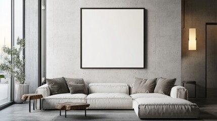 Modern Concrete Living Room Interior Design