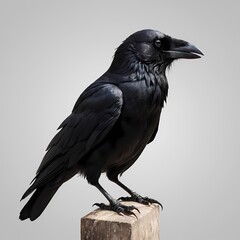 Fototapeta premium crow on a white background