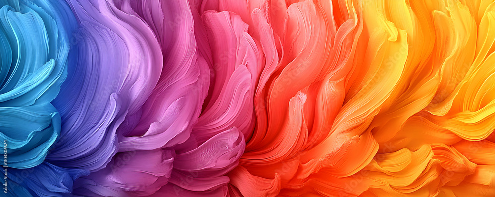 Poster abstract rainbow hues, vibrant swirls of color create a dynamic and energetic background image