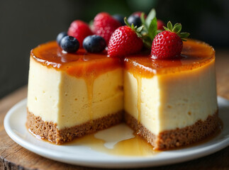 Cheesecake Flan Fusion Cake