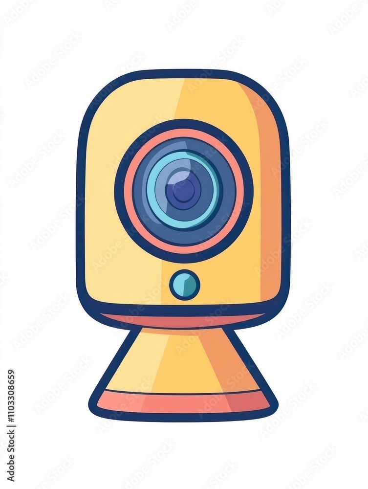 Poster webcam multi color style icon. simple thin line, outline of internet things icons for ui and ux, web