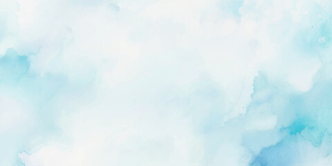 abstract watercolor background illustration. Light blue with watercolor Soft cloud in the sky background. abstract blue sky with clouds background.
