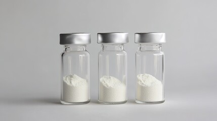 Peptide bodybuilding powder in a 3ml vial glass bottle, with a detailed and professional label, designed for fitness and bodybuilding enthusiasts, showcasing a sleek and modern product packaging.