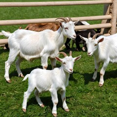goat animal farm grass agriculture white