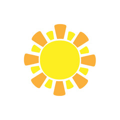 Sun vector icon. Summer illustration sign. hot symbol or logo.