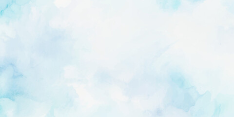 abstract watercolor background illustration. Light blue with watercolor Soft cloud in the sky background. abstract blue sky with clouds background.
