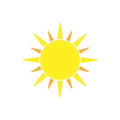 Sun vector icon. Summer illustration sign. hot symbol or logo.