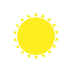 Sun vector icon. Summer illustration sign. hot symbol or logo.