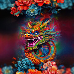 Fototapeta premium Vibrant Dragon