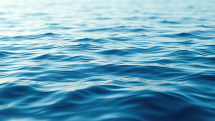 Abstract oceanic scene with a gradient blue background featuring wavy textures and soft blur effects,  dreamy landscape.,  soft focus effect,  blurred horizon,  natural hues,  watery patterns