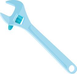 A blue wrench with a blue object in the middle of it