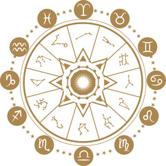 Astrological Zodiac Signs Graphic Design