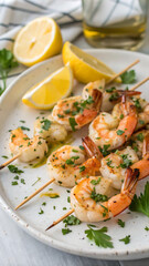 grilled shrimp with lemon and parsley